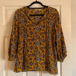 Tucker Aztec Print Blouse